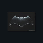 Impressão Em Tela Liga da Justiça | Símbolo de Batman Metálico<br><div class="desc">Este é o símbolo de morcego metálico vestido de Batman do filme da Liga da Justiça.</div>