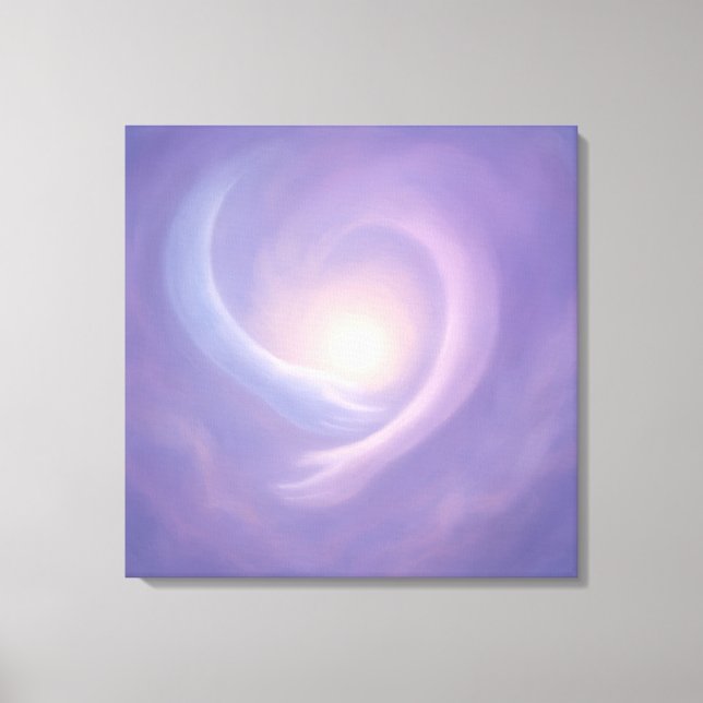 Impressão Em Tela Light Embrace Abstract Spiritual Energy inLavender (Frente)