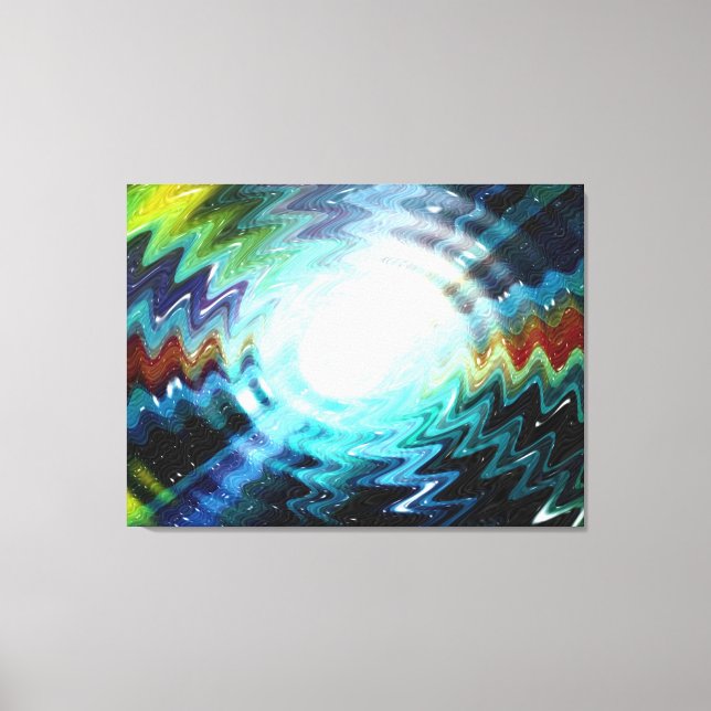 Impressão Em Tela Light Wave Fantasy Galaxy Art Design (Frente)