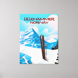Impressão Em Tela Lillehammer Norway Ski poster.
