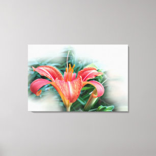 Impressão Em Tela lily laranja