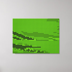 IMPRESSÃO EM TELA LIMÃO VERDE NEON RETRO DOT ART