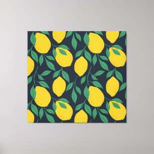 Impressão Em Tela Limões Coloridos: Vibrância Desenhada À Mão.