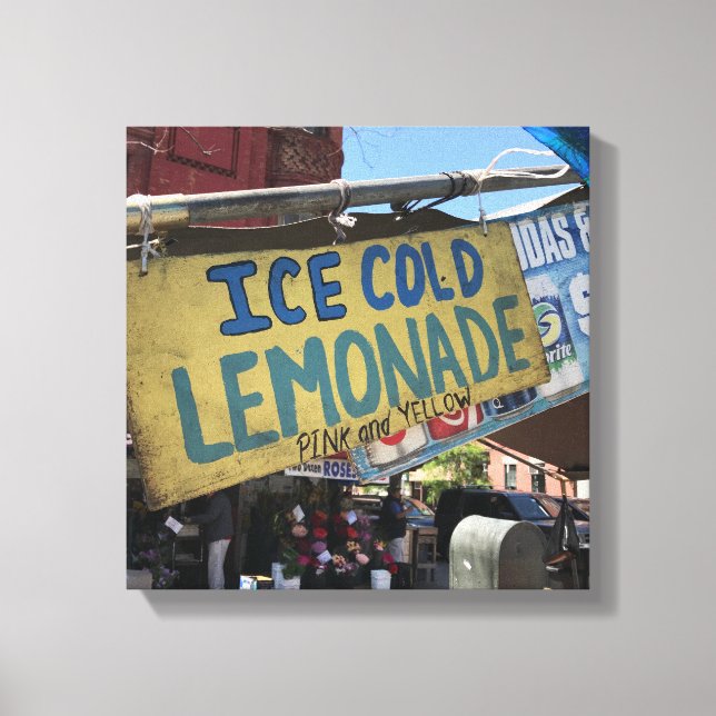 Impressão Em Tela Limonada Fria De Gelo, Feira De Rua Upper West Sid (Frente)