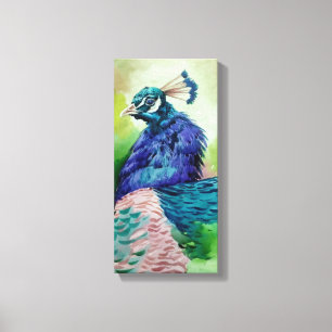 Impressão Em Tela Linda arte de pavão