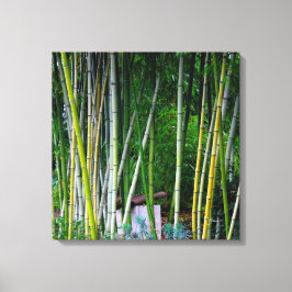 Impressão Em Tela Linda cinza de bambu verde-amarelo