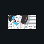 Impressão Em Tela linda garota chamando, olá, POP<br><div class="desc">canvas de pop para decoração agradável. Uma garota bonita está chamando alguém: olá. Pegue o telefone!</div>