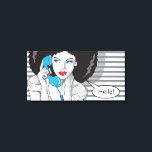 Impressão Em Tela linda garota chamando, olá, POP<br><div class="desc">canvas de pop para decoração agradável. Uma garota bonita está chamando alguém: olá. Pegue o telefone!</div>