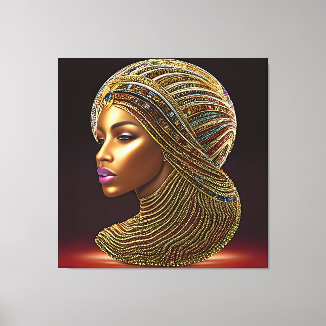 Impressão Em Tela Linda Herança Africana: Arte sobre História Negra (Frente)