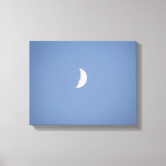 Impressão Em Tela Linda Lua Crescente Crescendo em Tela Diurna  (Frente)