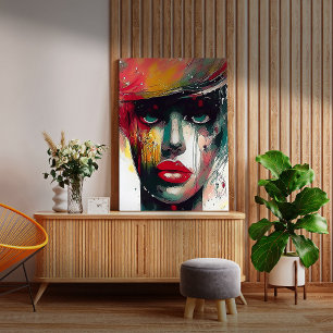 Impressão Em Tela Linda Mulher