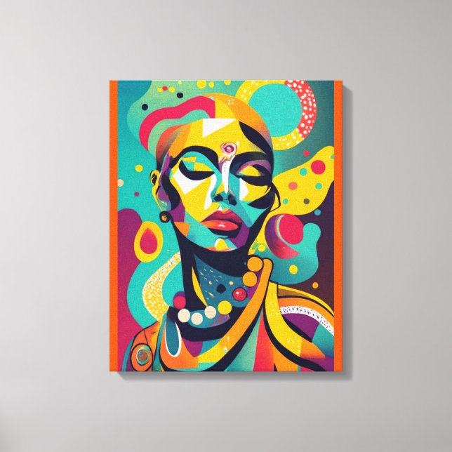 Impressão Em Tela Linda mulher africana (Frente)