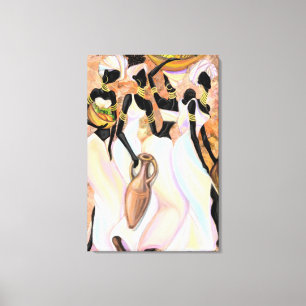Impressão Em Tela Linda pintura de moças africanas - Pintura