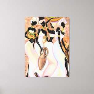 Impressão Em Tela Linda pintura de moças africanas - Pintura