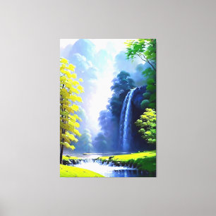 Impressão Em Tela Linda pintura de natureza pacífica