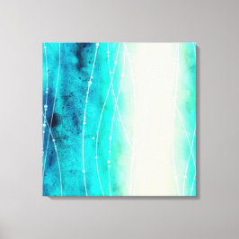 Impressão Em Tela Linda tela azul verde pintada