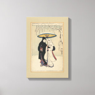 Impressão Em Tela Linda Vintage, Arte Japonesa, Pintura Geisha