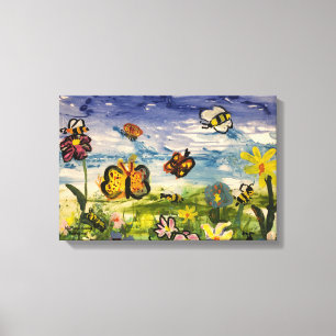 Impressão Em Tela Lindas Cadeias-d'água e Verde Arte Infantil