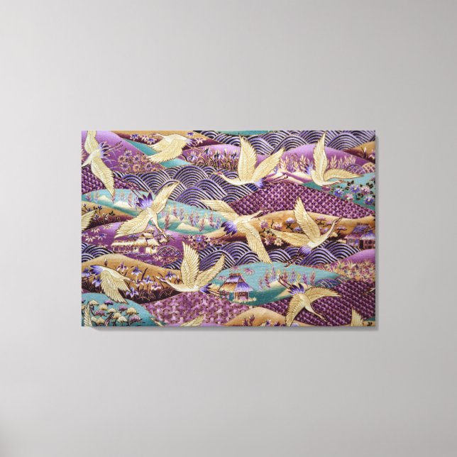 Impressão Em Tela Lindas gruas japonesas (Frente)