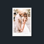 Impressão Em Tela Lindo Álbum de Fotos de Casamento<br><div class="desc">Torne esta simples peça de arte de parede em tela minimalista moderna o seu primeiro souvenir de casamento para desfrutar ao longo dos anos e marcar o início da sua vida conjugal desde o primeiro dia. Substitua a foto de amostra pela sua foto de casamento favorita e personalize com seus...</div>
