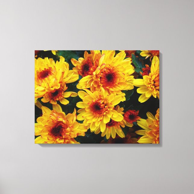 Impressão Em Tela Lindo Fundo de Tela com Flores Amarelas (Frente)