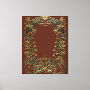 Impressão Em Tela Lindo Nouveau Floral Com Lírio