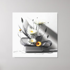 Impressão Em Tela Linear Bloom in Metal