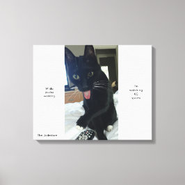 Impressão Em Tela Língua engraçada arte remota de gato KC Sports