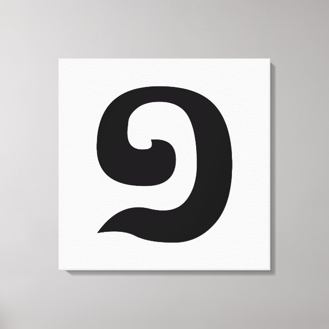 Impressão Em Tela Língua Khmer Cambojana Número 1 / Um / ១ (Muj) (Frente)