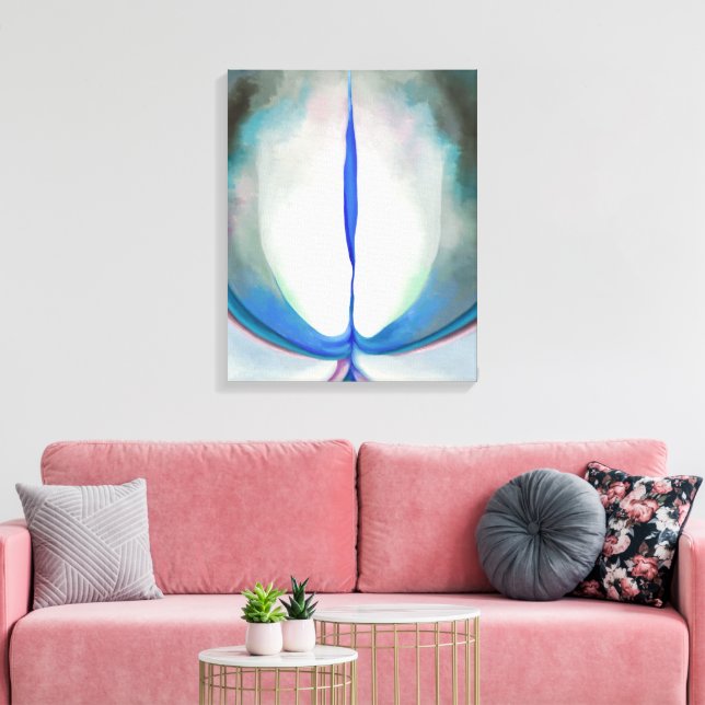 Impressão Em Tela Linha Azul | Georgia O'Keeffe | (Insitu(Sala de estar))