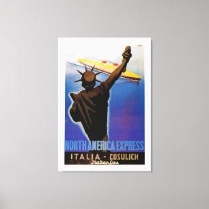 Impressão Em Tela Linha italiana do ~ expresso de America do Norte -