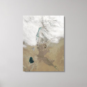 Impressão Em Tela Linhas distintas de nuvens