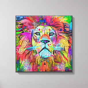 Impressão Em Tela Lion-Face   Zazzle_Growth.