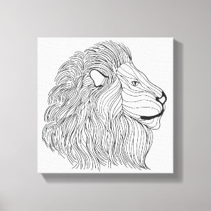Impressão Em Tela Lion Head inspirado 30