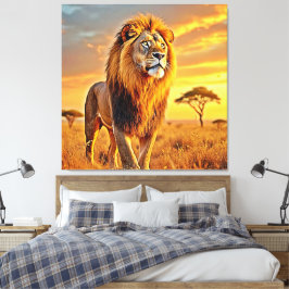 Impressão Em Tela Lion King Savanna Sunset Design