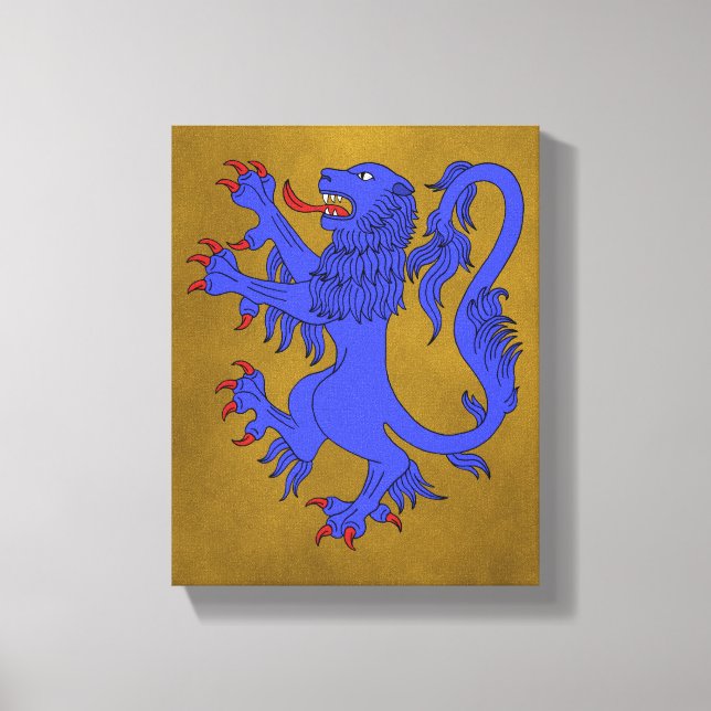 Impressão Em Tela Lion Rampant Azure (Frente)
