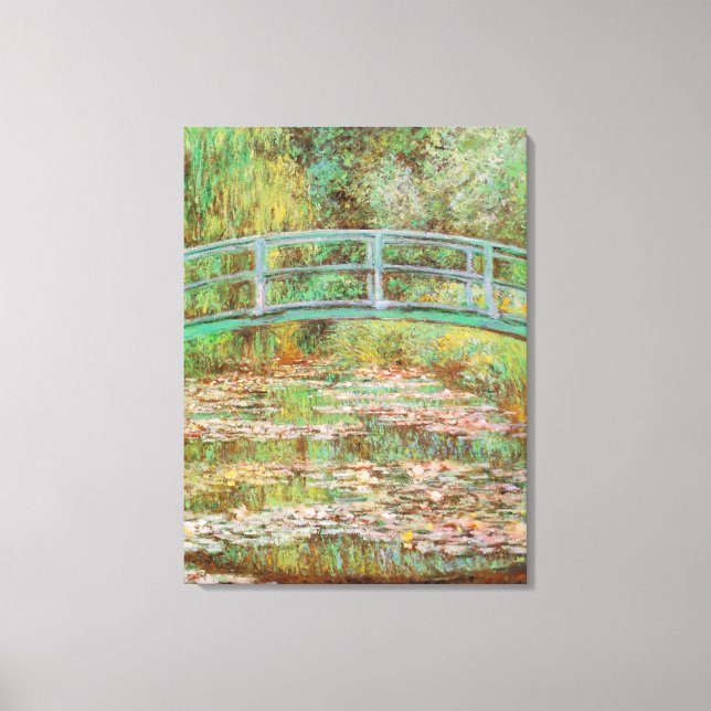 Impressão Em Tela Lírios-d'água e ponte japonesa Monet Fine Art (Frente)
