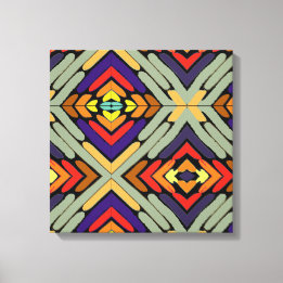 Impressão Em Tela Listras Abstratas Multicoloridas