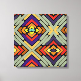 Impressão Em Tela Listras Abstratas Multicoloridas