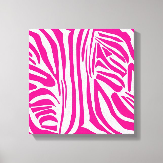 Impressão Em Tela Listras de zebra rosa (Frente)