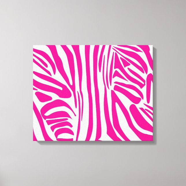 Impressão Em Tela Listras de zebra rosa (Frente)