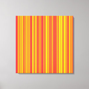 Impressão Em Tela Listras Laranja Vermelho Amarelo