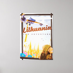 Impressão Em Tela lituânia - Para um cartaz de viagem de aventura