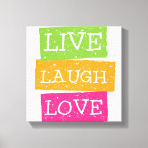 Impressão Em Tela Live Laugh Love 2