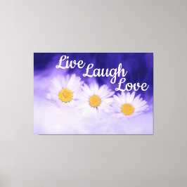 Impressão Em Tela Live Laugh Love Daisies