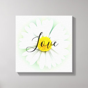Impressão Em Tela Live Laugh Love Daisy