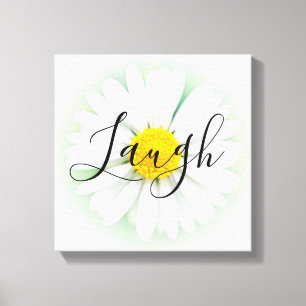 Impressão Em Tela Live Laugh Love Daisy