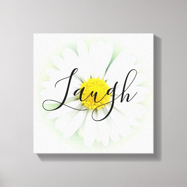 Impressão Em Tela Live Laugh Love Daisy (Frente)
