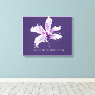 Impressão Em Tela Livremente Livre Belo Eu Aquarela Floral Canva