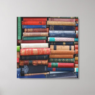 Impressão Em Tela Livros Lidos Adoram Livros Antigos